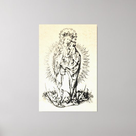 kerstbevruchting Madonna en kindermaagd Mary Canvas Afdruk (Voorkant)