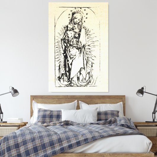 kerstbevruchting Madonna en kindermaagd Mary Canvas Afdruk (Insitu (Slaapkamer))