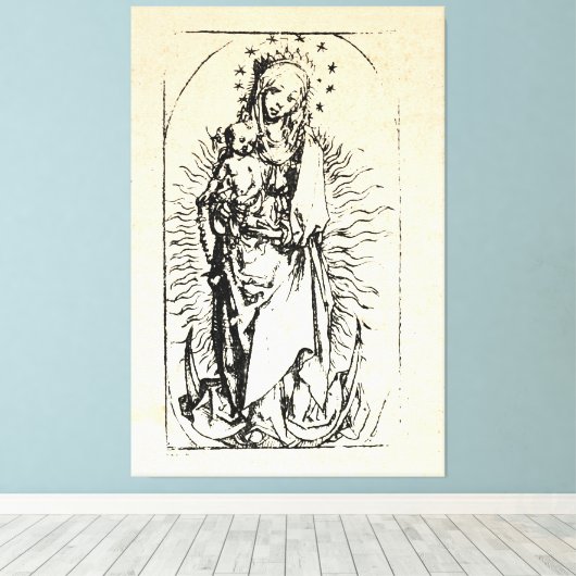 kerstbevruchting Madonna en kindermaagd Mary Canvas Afdruk (Insitu (Houten vloer))