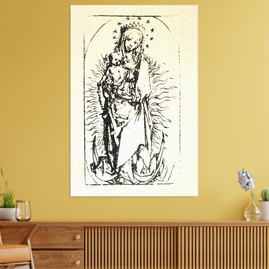 kerstbevruchting Madonna en kindermaagd Mary Canvas Afdruk (Insitu (Woonkamer))