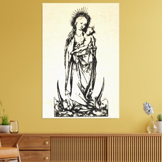 kerstbevruchting Madonna en kindermaagd Mary Canvas Afdruk (Insitu (Woonkamer))