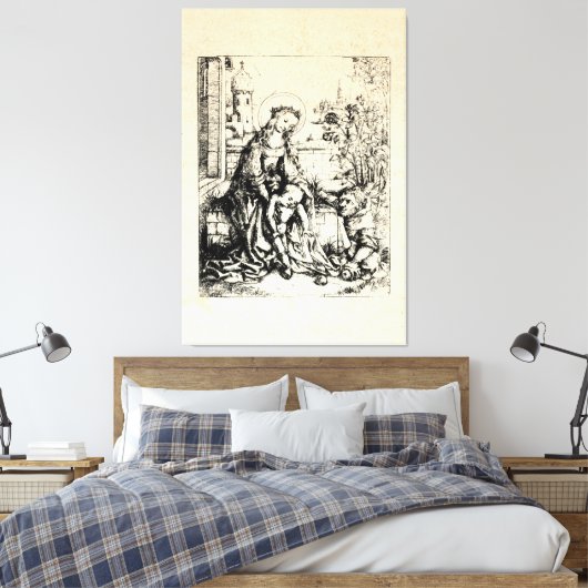kerstbevruchting Madonna en kindermaagd Mary Canvas Afdruk (Insitu (Slaapkamer))