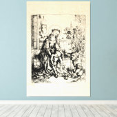 kerstbevruchting Madonna en kindermaagd Mary Canvas Afdruk (Insitu (Houten vloer))