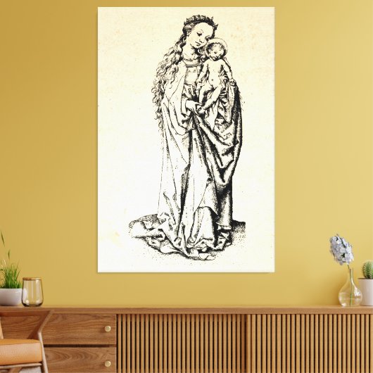 kerstbevruchting Madonna en kindermaagd Mary Canvas Afdruk (Insitu (Woonkamer))