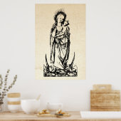 kerstbevruchting Madonna en kindermaagd Mary Poster (Keuken)