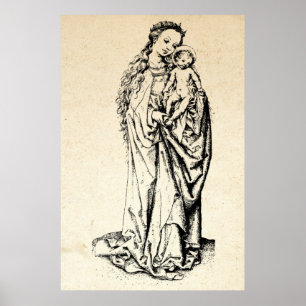 kerstbevruchting Madonna en kindermaagd Mary Poster