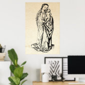 kerstbevruchting Madonna en kindermaagd Mary Poster (Thuiskantoor)