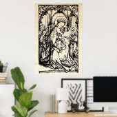 kerstbevruchting Madonna en kindermaagd Mary Poster (Thuiskantoor)