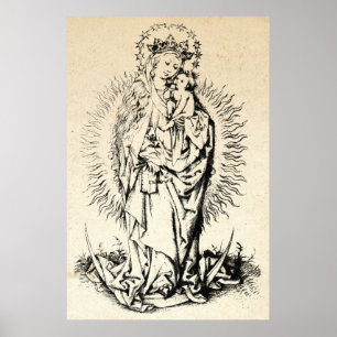 kerstbevruchting Madonna en kindermaagd Mary Poster
