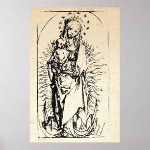 kerstbevruchting Madonna en kindermaagd Mary Poster