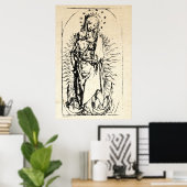 kerstbevruchting Madonna en kindermaagd Mary Poster (Thuiskantoor)