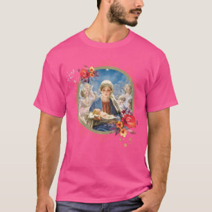 Kerstbevruchting Ster Gezegende Moeder Mary Jezus T-shirt
