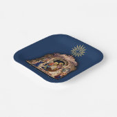 kerstbevruchting van Baby Jezus Papier Papieren Bordje (Gebogen)