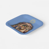 kerstbevruchting van Baby Jezus Papier Papieren Bordje (Gebogen)