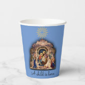 kerstbevruchting van de Baby Jezus Papieren Bekers (Achterkant)