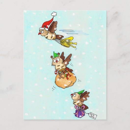 kerstbezit briefkaart (Voorkant)