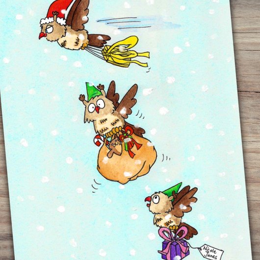 kerstbezit briefkaart