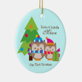 kerstbezit - Eerste Kerstmis Keramisch Ornament (Rechts)