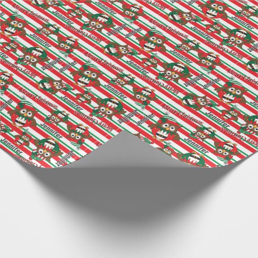 kerstbezit personaliseren cadeaupapier (Hoek)