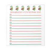 kerstbezit Winkellijst aanpassen Notitieblok (Voorkant)