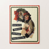 Kerstbezoek Funny Holiday Legpuzzel (Verticaal)