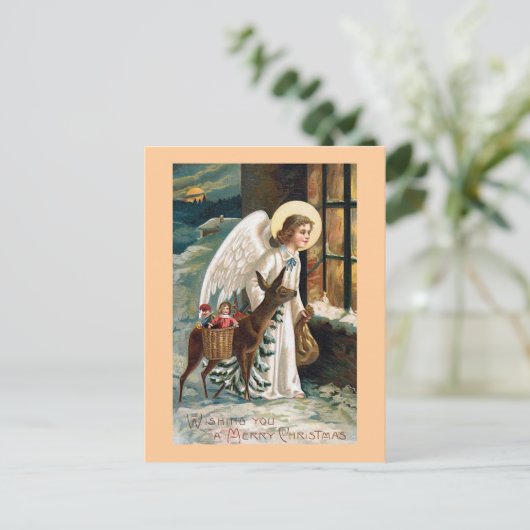 "Kerstbezorging" Feestdagenkaart (Staand voorkant)