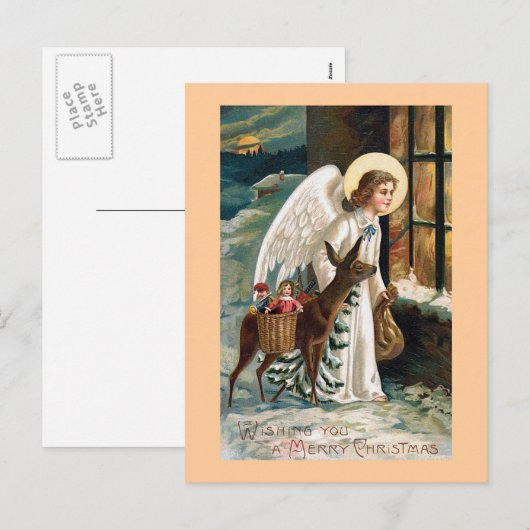 "Kerstbezorging" Feestdagenkaart (Voorkant / Achterkant)