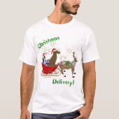 Kerstbezorging Mannen T-shirt (Voorkant)