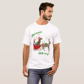 Kerstbezorging Mannen T-shirt (Voorkant volledig)