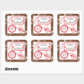 kerstbezorging Noordpool-post vanaf Santa Vierkante Sticker (Vel)