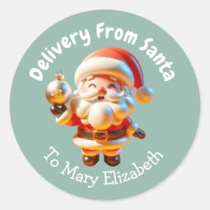 kerstbezorging van Santa Sticker