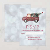 Kerstbezorgwagen met Xmas Tree RSVP (Voorkant / Achterkant)