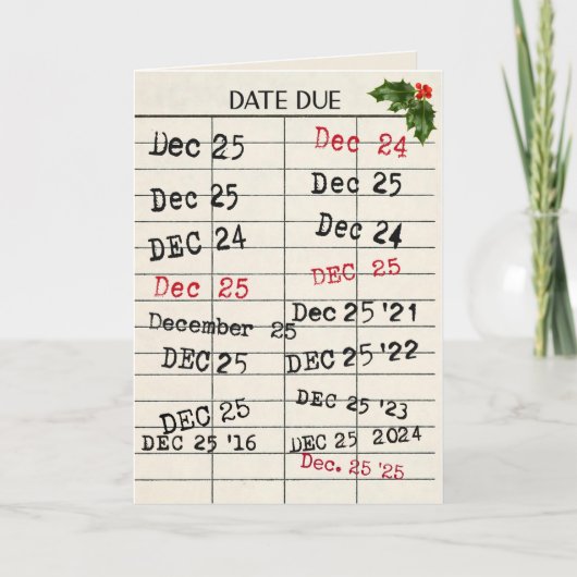 Kerstbibliotheek Kaart voor 2025 (Voorkant)