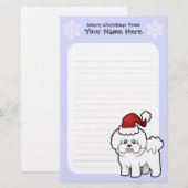 Kerstbichon Frise Briefpapier (Voorkant / Achterkant)