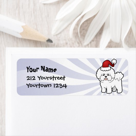 Kerstbichon Frise Etiket (Insitu)