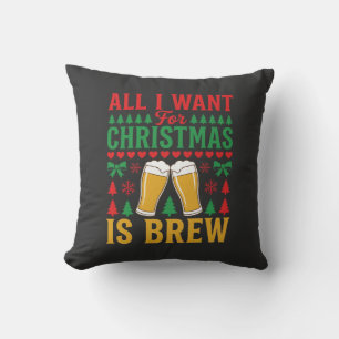 Kerstbier, alles wat ik wil is bier kussen