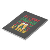Kerstbier, alles wat ik wil is bier notitieblok (Linkerzijde)