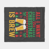 Kerstbier Alles Wat Ik Wil Is Brouwen Fleece Deken (Voorkant (Horizontaal))