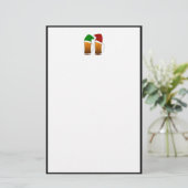 kerstbier briefpapier (Staand voorkant)