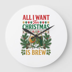 Kerstbier brouwen bierglazen dennenhoppen grote klok