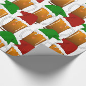 kerstbier cadeaupapier (Hoek)