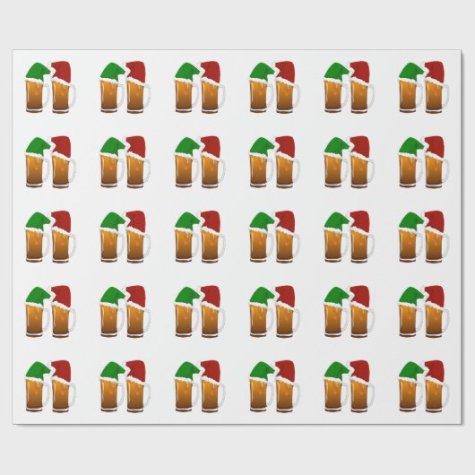 kerstbier cadeaupapier (Vlak)