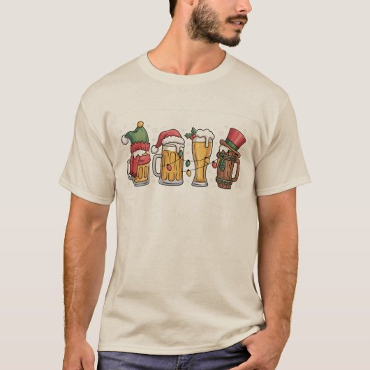 Kerstbier Drink minnaar Gift Party Spirit T-shirt (Voorkant)
