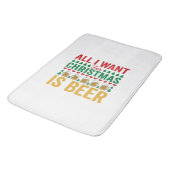 Kerstbier Grappig Vakantie Drinken Design Badmat (Gekanteld)