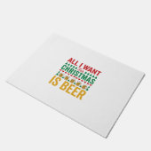 Kerstbier Grappig Vakantie Drinken Design Deurmat (Schuin)