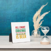 Kerstbier Grappig Vakantie Drinken Design Fotoplaat (Insitu)