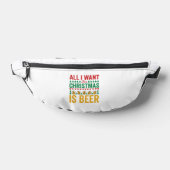 Kerstbier Grappig Vakantie Drinken Design Heuptasje (Liggend)