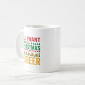 Kerstbier Grappig Vakantie Drinken Design Koffiemok (Voorkant links)