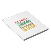 Kerstbier Grappig Vakantie Drinken Design Notitieblok (Schuin)