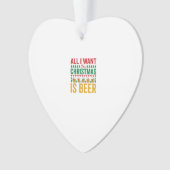 Kerstbier Grappig Vakantie Drinken Design Ornament (voorkant)